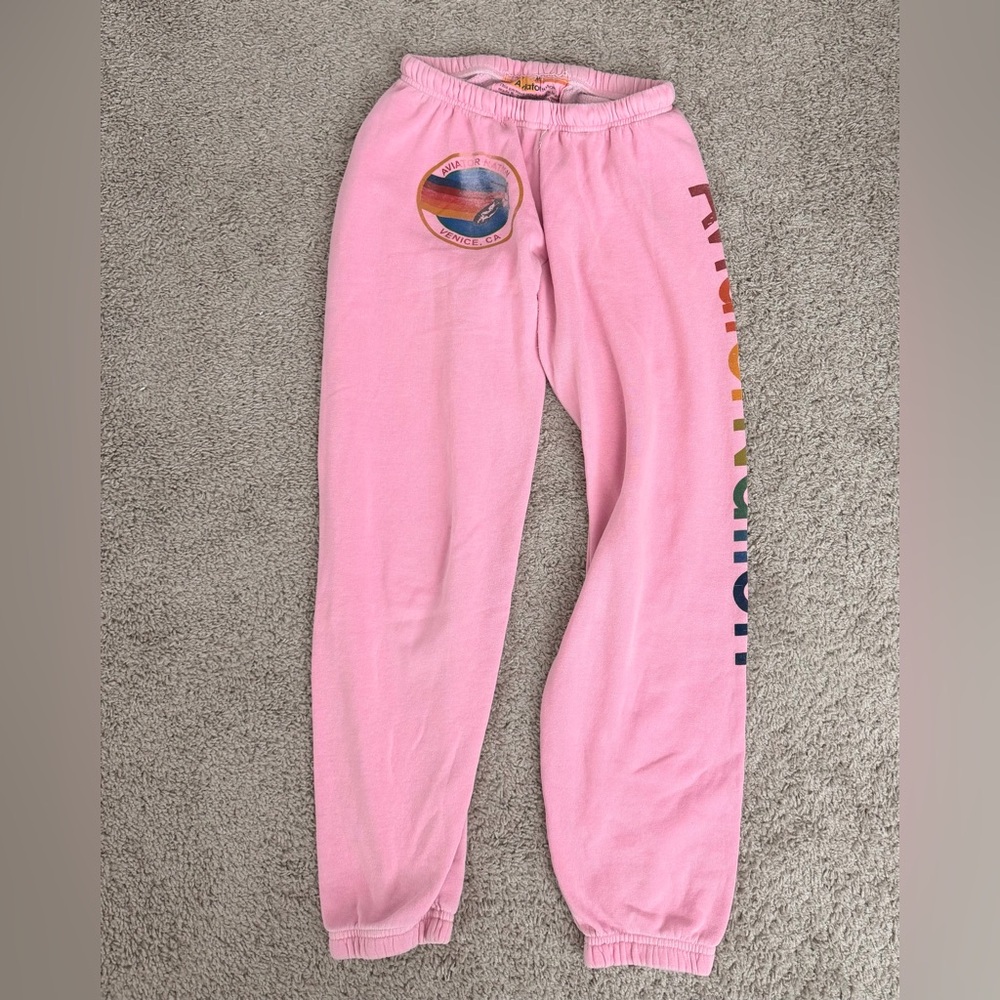 Aviator Nation Venice Sweatpants - NEON PINK